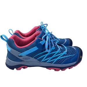 KEEN Womens Marshall Waterproof Hiking Shoes Size 7.5 Norse Blue Peach